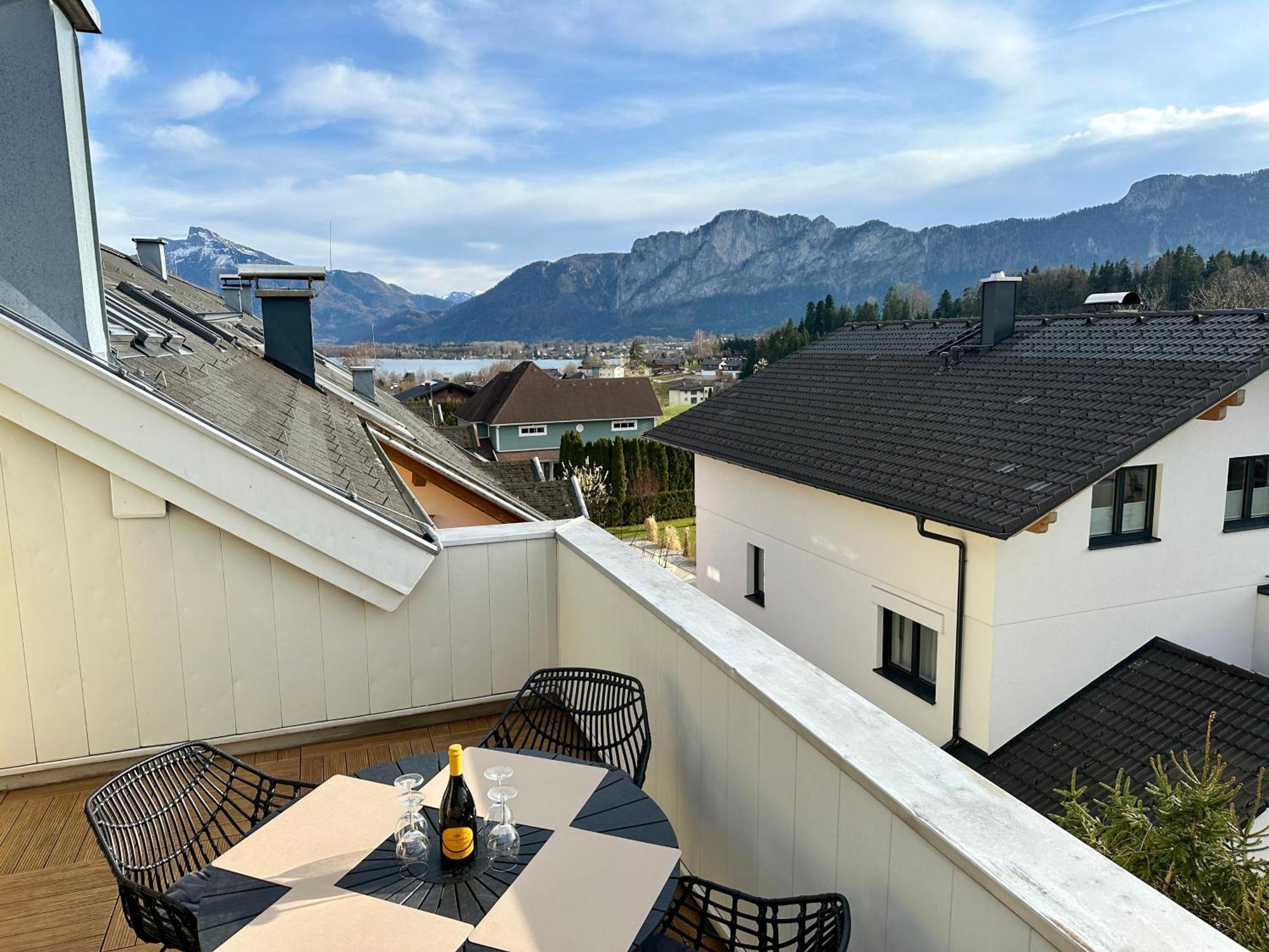 17Er Apartment Mit Sauna Und Privater Garage Mondsee Exteriér fotografie